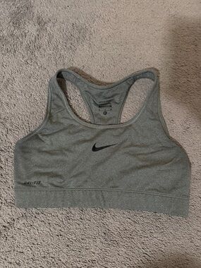 Nike Gray Dri-FIT Racerback Sports Bra